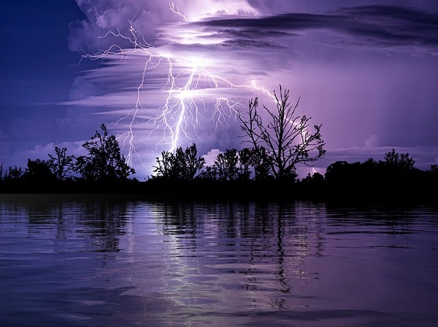 Free thunderstorm lightning weather illustration