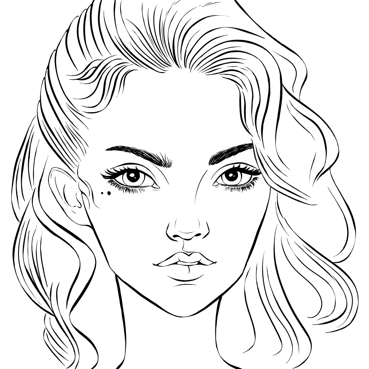 Girl Face Line Art Images At Tommie Chagnon Blog Girl Face Line Art Images At Tommie Chagnon Blog