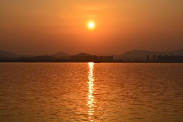 Zonsondergang, Licht, Geel, Gouden