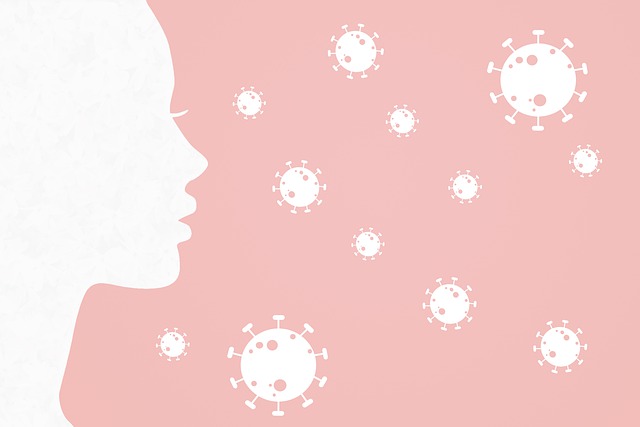 Free woman virus infection illustration
