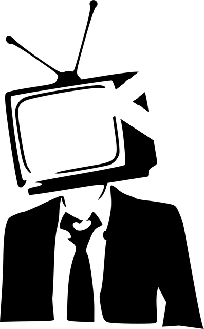 Free tv head watch tv vector