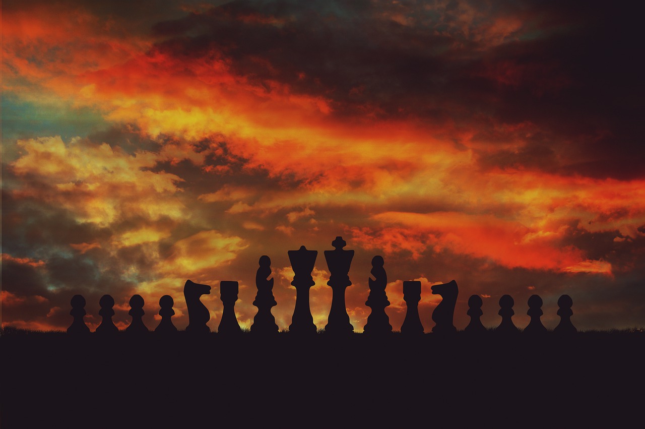 Download free HD stock image of Chess Game Free chess game sunset illustration