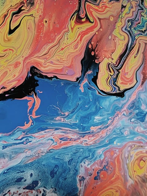 Free acrylic pouring painting illustration