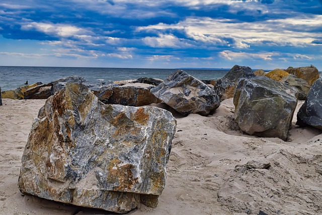 Free Beach Boulders photo and picture