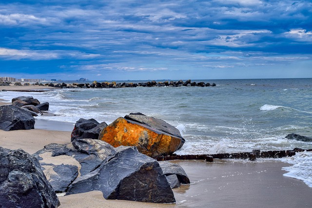 Free Beach Boulders photo and picture