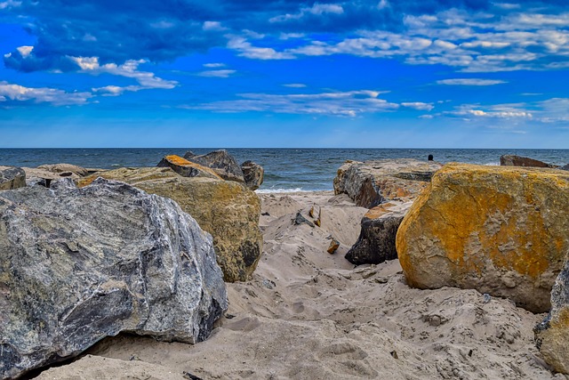 Free Beach Boulders photo and picture