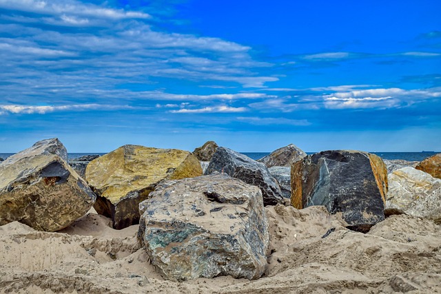 Free Beach Boulders photo and picture