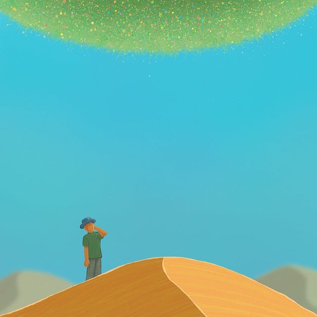 Free desert man traveler illustration