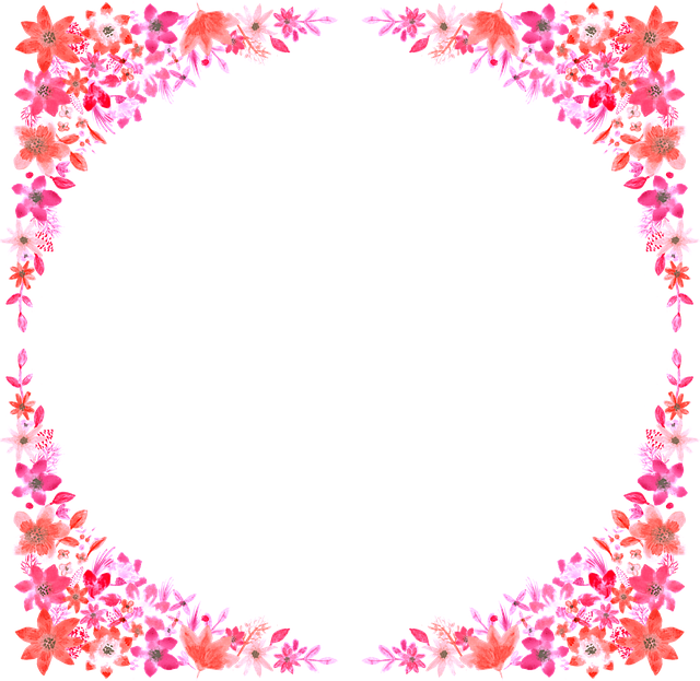Free flowers frame flower background vector