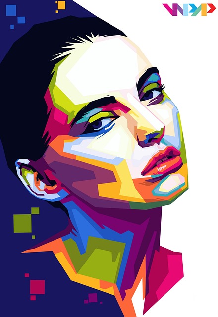 Wpap, Popart, Barvitý, Žena, Tvář