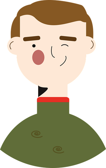 Free Man Wink vector and picture