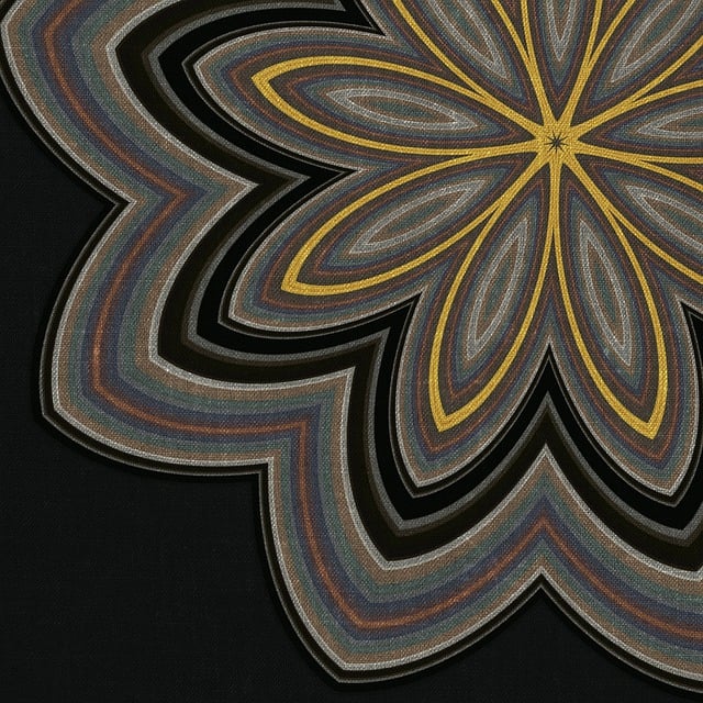 Free ornament flower concentric illustration