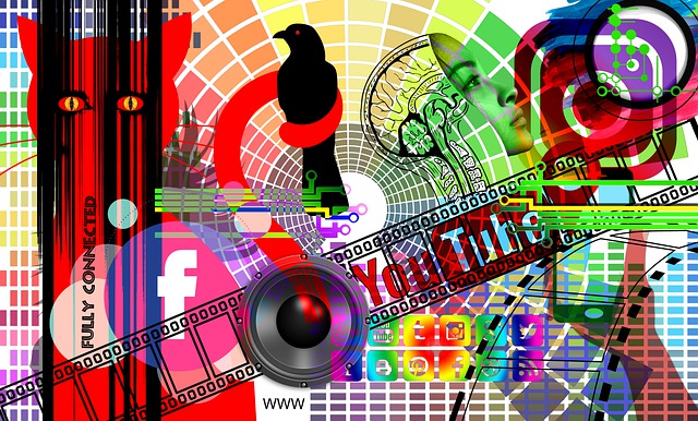 Free social media interaction woman illustration