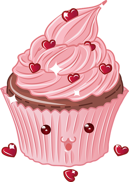 Cupcake, Dessert, Mad, Smil, Hjerte