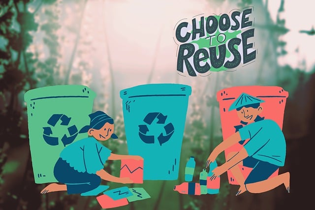 Free waste sorting garbage recycling illustration