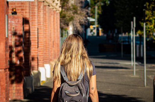 Free Woman Backpack photo and picture