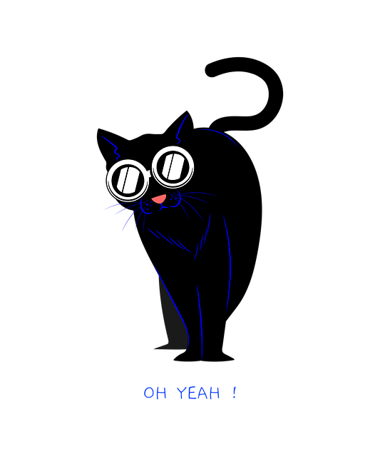 Free Black Cat illustration and picture