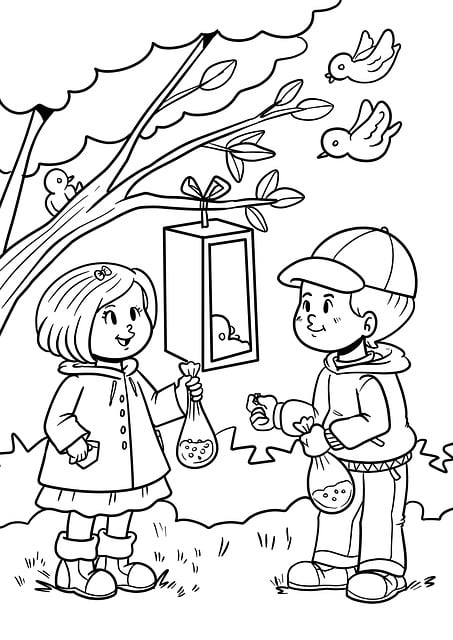 Kinderen, Vogels, Voer, Meisje, Natuur