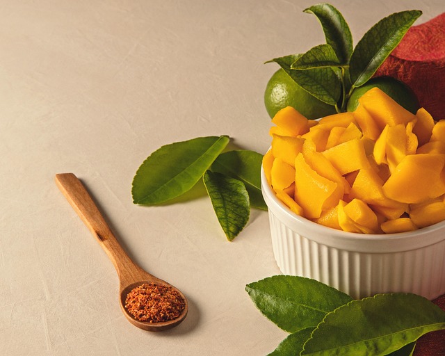Mango, Obst, Lebensmittel, Blätter