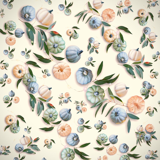Free pumpkins pattern background illustration