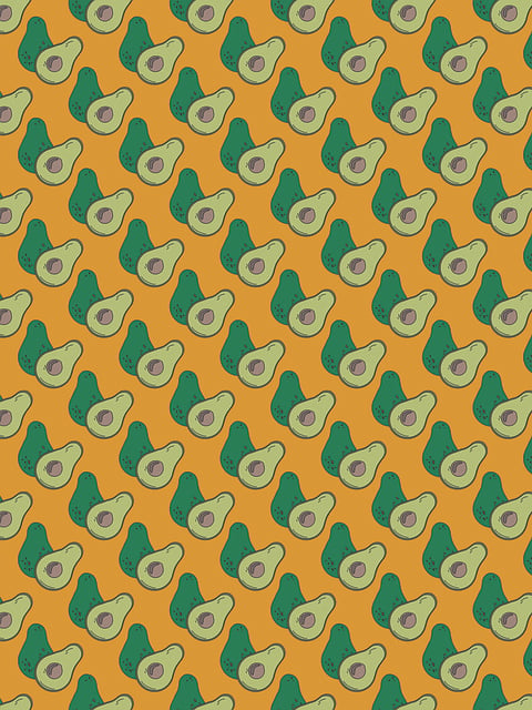 Free avocados pattern design illustration