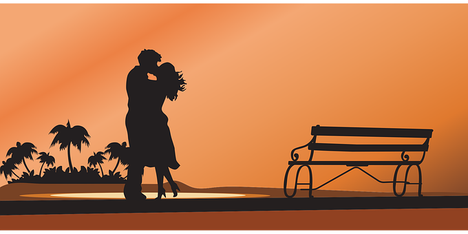 Free Couple Sunset vector and picture