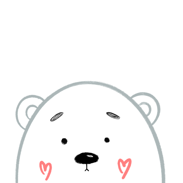 Free bear postcard cute illustration