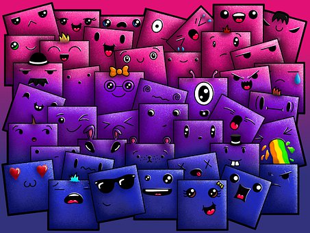 Cuadrícula, Caras, Expresiones