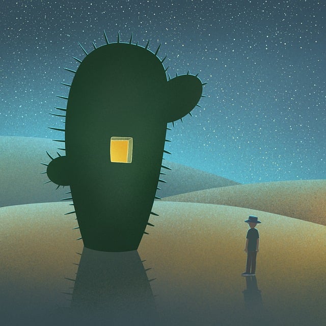 Free desert nature man illustration