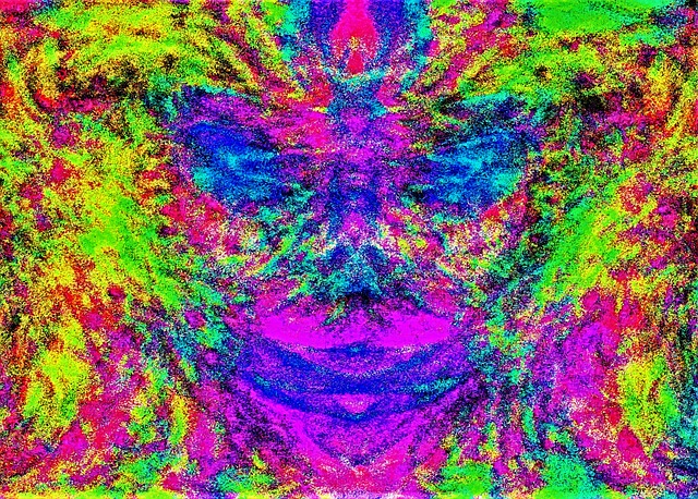 Free trippy psychedelic art colourful illustration