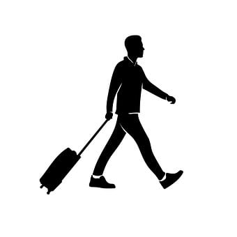 Free Travel Man Silhouette illustration and picture