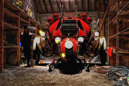 Steampunk, Steampunker, Auto, Garage