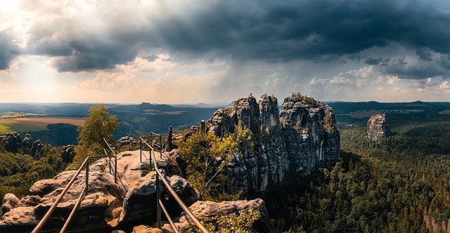 Berge, Weg, Sandstein, Elbsandstein