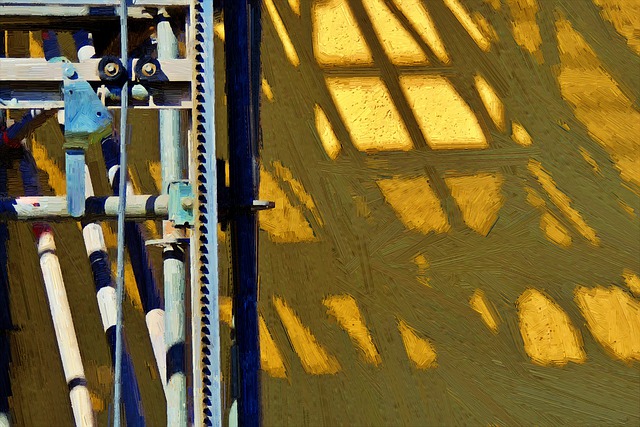 Free abstract construction scaffold illustration