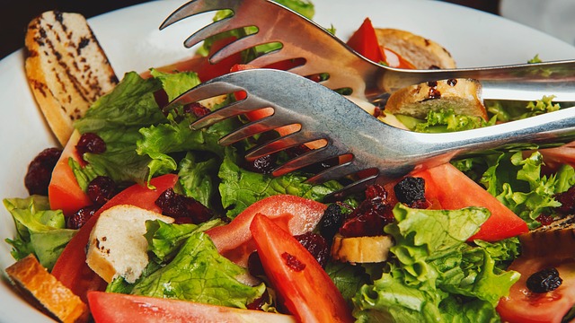 Salat, Gemüse, Zange, Lebensmittel