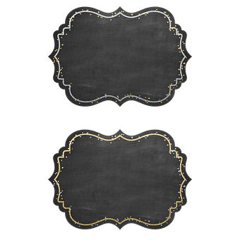 Rótulos, Quadro-Negro, Vintage, Molduras