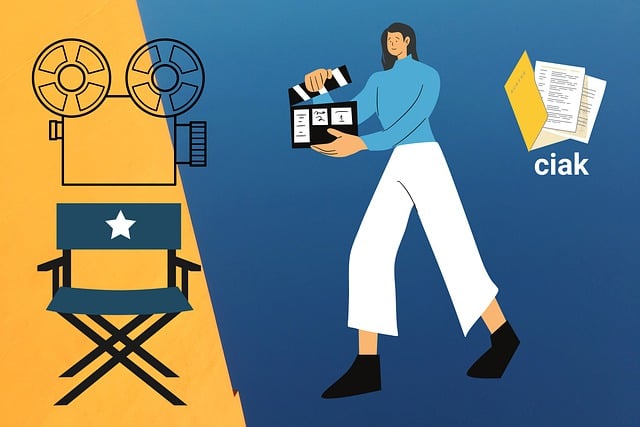 Free clapperboard script cinema illustration