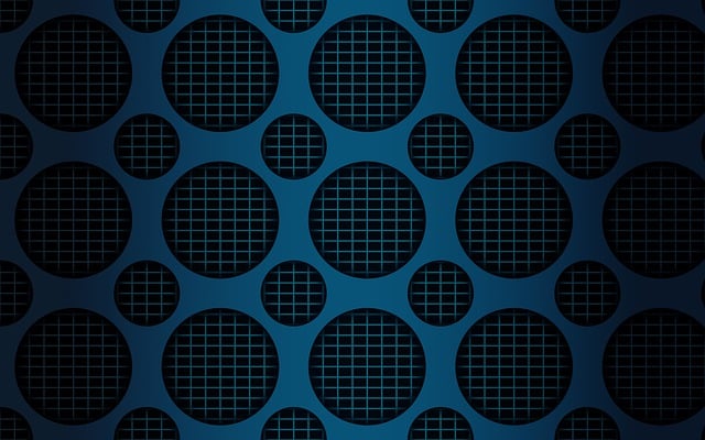 Free circles grid techno illustration