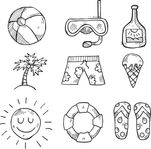 Free summer travel icon vector