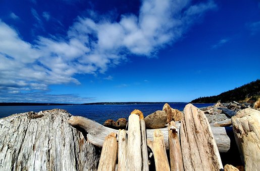 Playa, Cielo Azul, Cielo, Nubes, Soleado