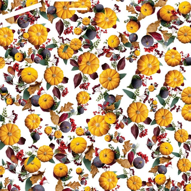Free pumpkin fruit flower illustration
