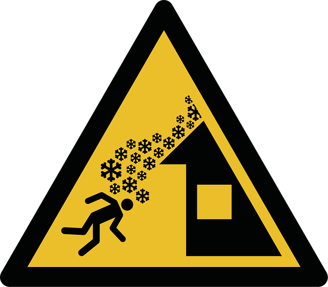 Free Falling Snow Roof Avalanche vector and picture