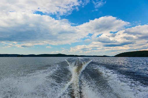 Lake, Meer, Fluss, Powerboat, Motor
