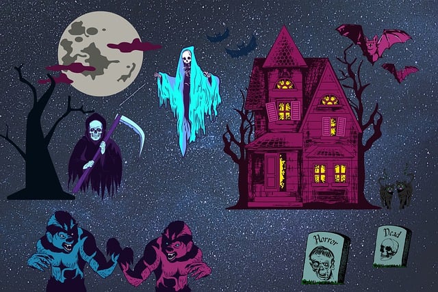 Ужастик, Death, Серп, Скелет, Монстры