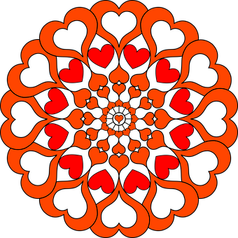 Mandala, Hjerte, Dekoration, Mønster