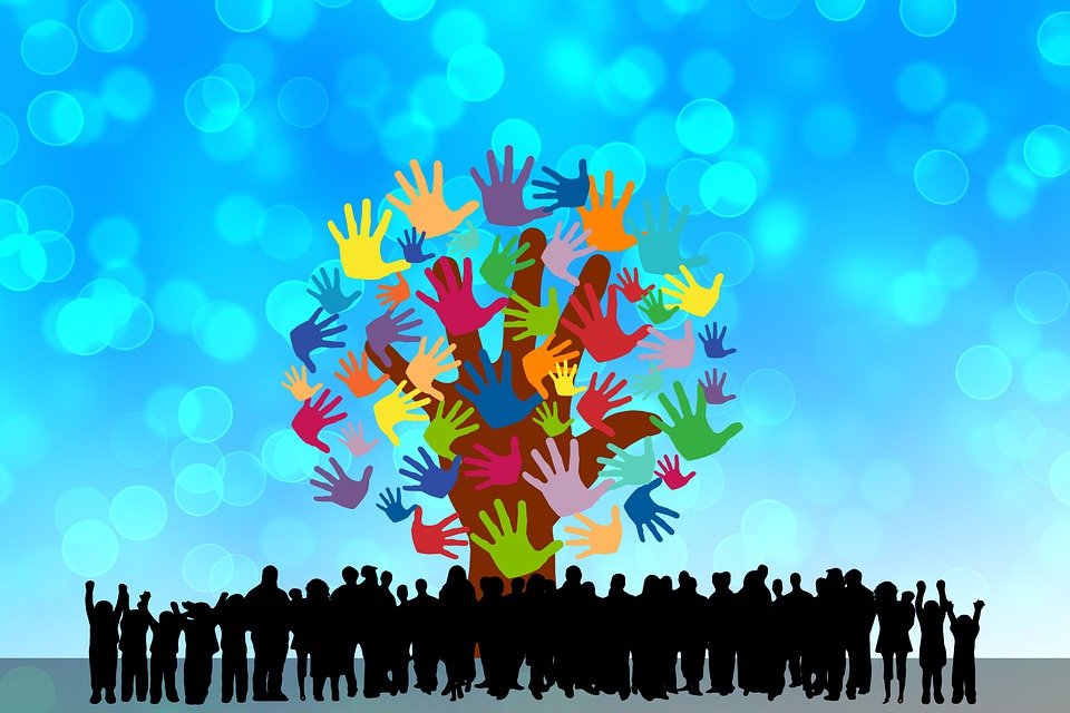 Download Hands, Community, Diversity. Royalty-Free Stock Illustration