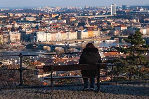 Bancă, Vista, Atenție, Praga, Relaxare