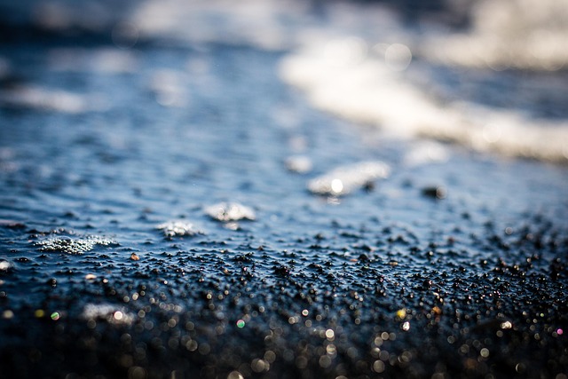 Free Black Sand Beach photo and picture