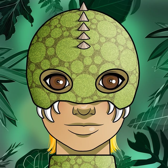 Free dinosaur dragon child illustration
