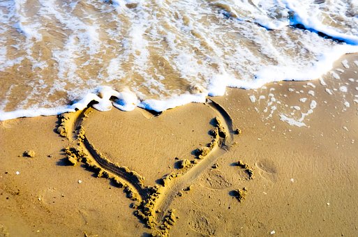 Free Heart Beach photo and picture